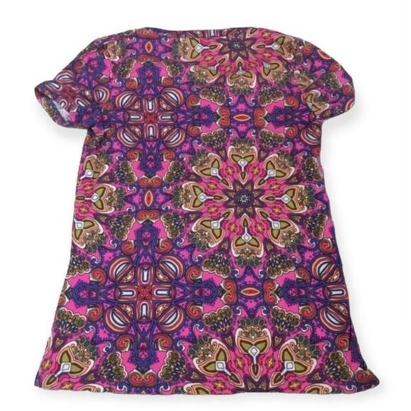 Jones New York Women’s Multicolor Geometric Print Short Sleeve Top Size S - Picture 2 of 3